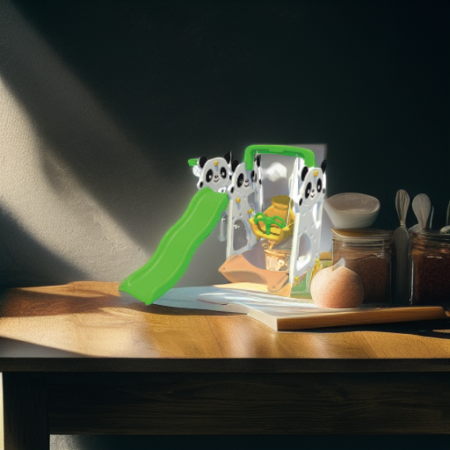 Горка с качелями ПАНДЫ Family