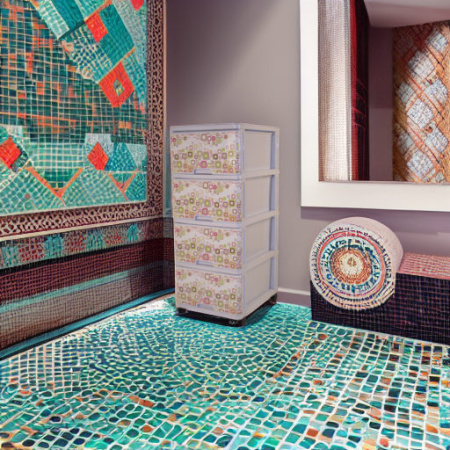 Комод с рисунком Мозаика