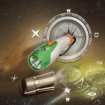 Фонарик с компасом Eastcolight