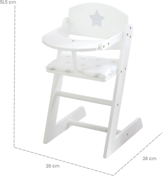 Кукольный стульчик Stella белый Roba