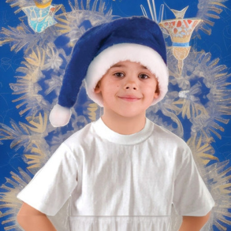 Колпак новогодний синий, р.52 Батик