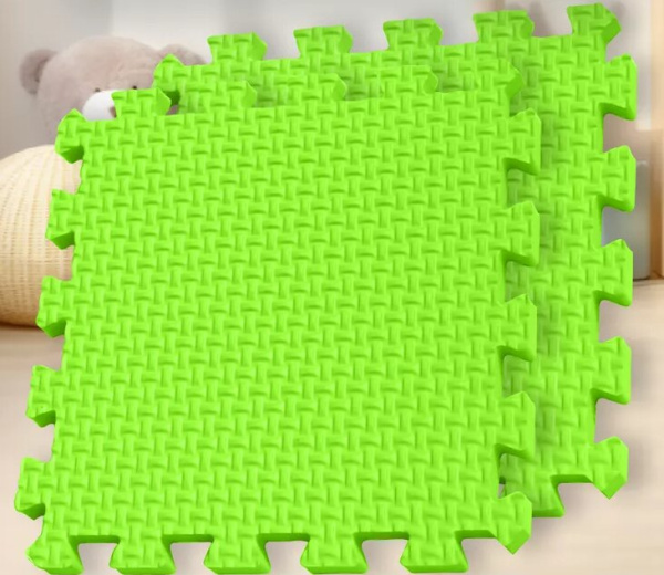 Мягкий пол универсальный Плетенка 33х33 см салатовый Eco-cover