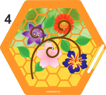 Бизиборд Соты, 6 панелей Romsens