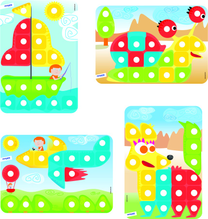 Мозаика Гигант 39 мм (32 элемента) в чемоданчике