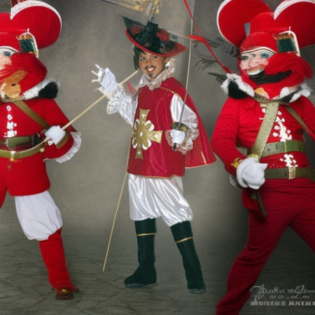 Мушкетер красный, рост 128 Widmann