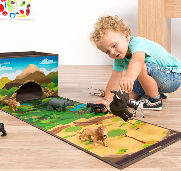 Коробка-трансформер для игрушек и игры Лес /Джунгли Miniland