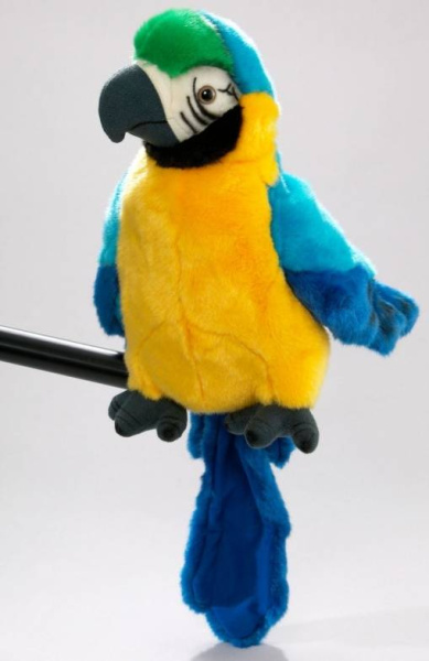 Игрушка мягкая на руку Попугай 25 см LEOSCO