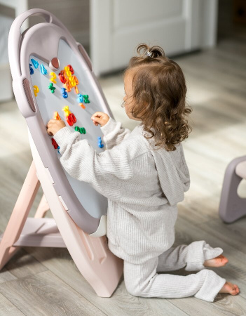 Развивающий детский мольберт UNIX Kids розовый