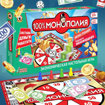 Настольная игра 100% Монополия Русский стиль