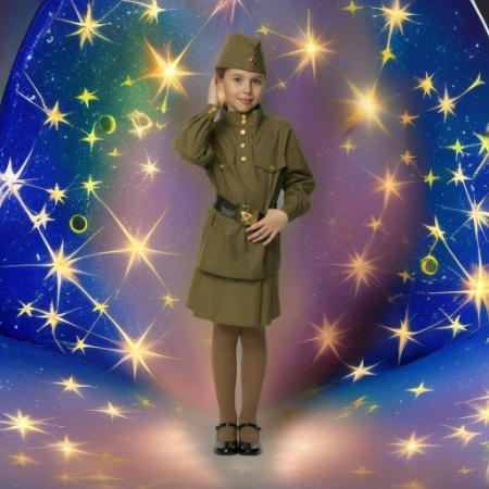 Гимнастерка с юбкой, рост 116-122 Вестифика