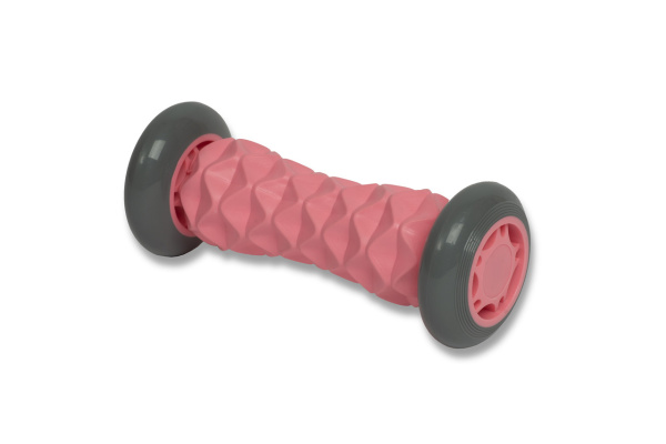 Роликовый массажер 17 см розовый