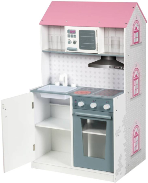 Детская игровая кухня и Трехэтажный домик для кукол 2 в 1 Roba
