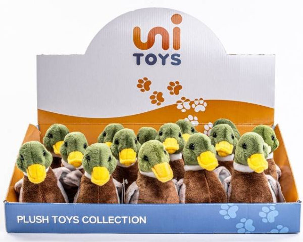 Игрушка мягкая Утка 18 см со звуком LEOSCO