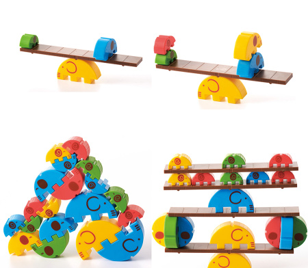 Конструктор Цирковые слоники, 32 детали Weplay