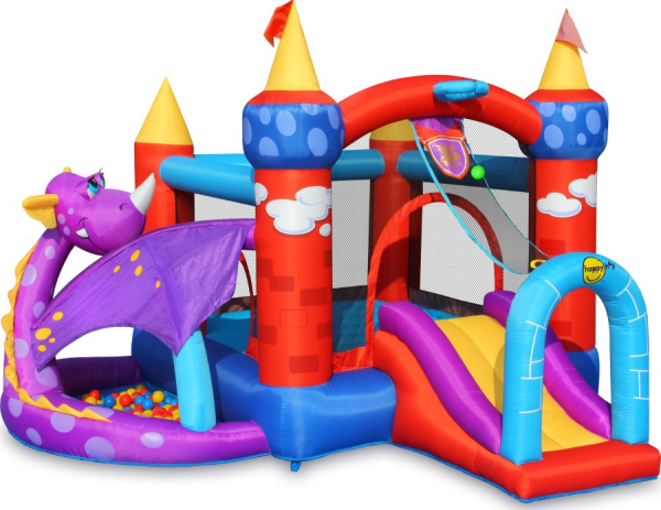 Надувной батут с горкой ДРАКОША Happy Hop