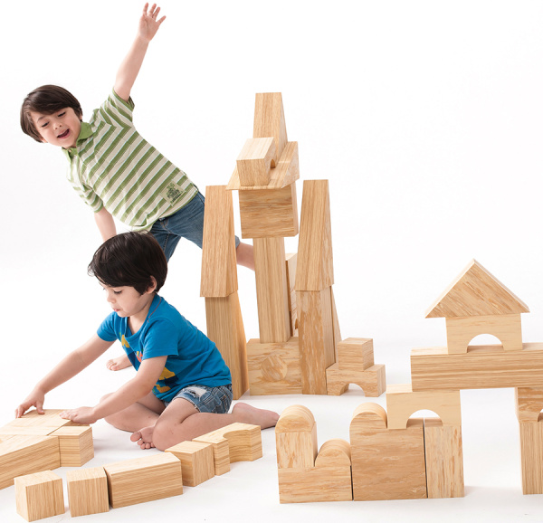 Конструктор крупногабаритный SOFT EVA WOODY BLOCK, 56 элементов (толщина 8 см) Weplay