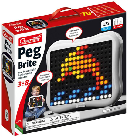 Мозаика Peg Brite 120 штук, со светом Quercetti