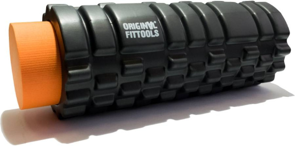 Цилиндр массажный 34x14/33х10 см черный/оранжевый двойной Original Fit.Tools