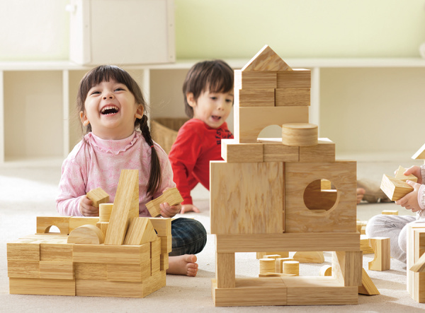 Конструктор крупногабаритный SOFT EVA WOODY BLOCK, 68 элементов (толщина 4 см) Weplay