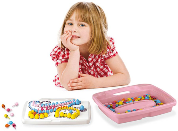 Мозаика Pixel Evo girl 10, 15, 20 мм 300 деталей Quercetti