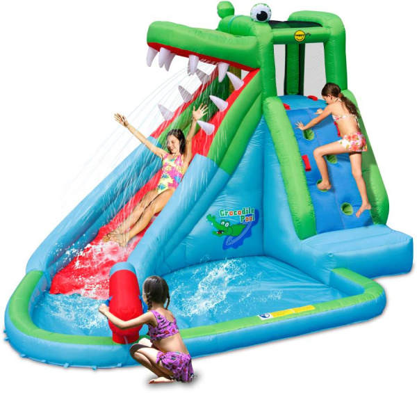 Надувная водная горка Крокодил Happy Hop