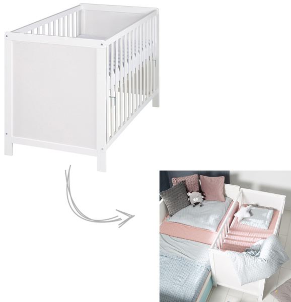 Многофункциональная детская кровать Hamburg 60х120 см белая Roba