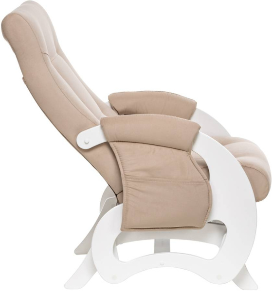 Комплект для кормления Кресло-глайдер Milli Ария и пуф (молочный дуб, ткань V18)