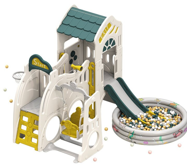 Игровой комплекс UNIX Kids Playhouse с горкой и качелями