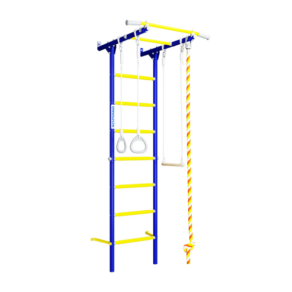 Шведская стенка для детей в квартиру S1 синяя слива
