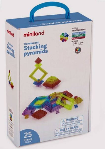 Полупрозрачные логические блоки 25 деталей Miniland