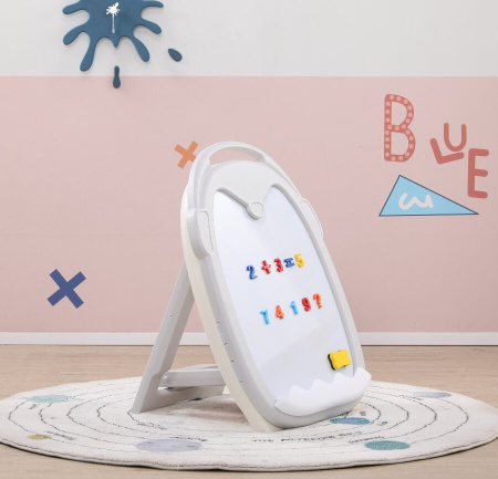 Развивающий детский мольберт UNIX Kids серый