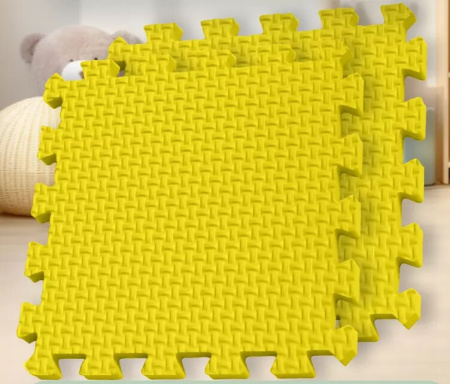Мягкий пол универсальный Плетенка 33х33 см желтый Eco-cover