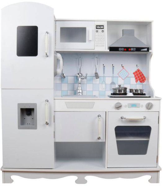 Кухня деревянная игровая Аркадия с набором посуды (свет и звук) Lanaland