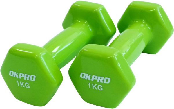 Гантель виниловая 1 кг для групповых программ OKPRO