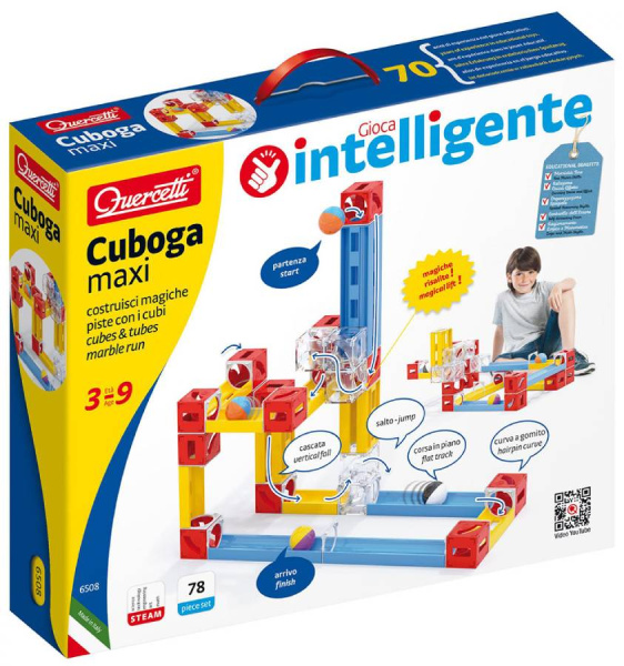 Конструктор динамический Cuboga Maxi 78 деталей Quercetti