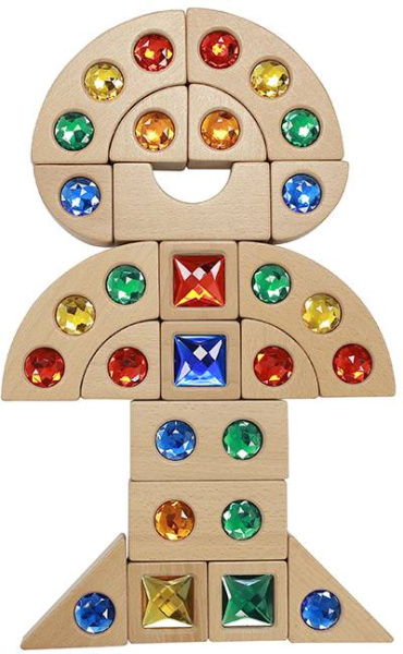 Набор деревянных кубиков Сокровища, 40 штук Masterkids