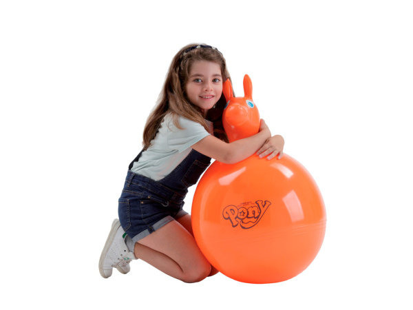 Мяч-попрыгун HOP PONY оранжевый 45 см Ledraplastic