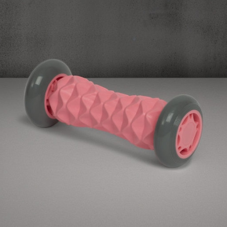 Роликовый массажер 17 см розовый