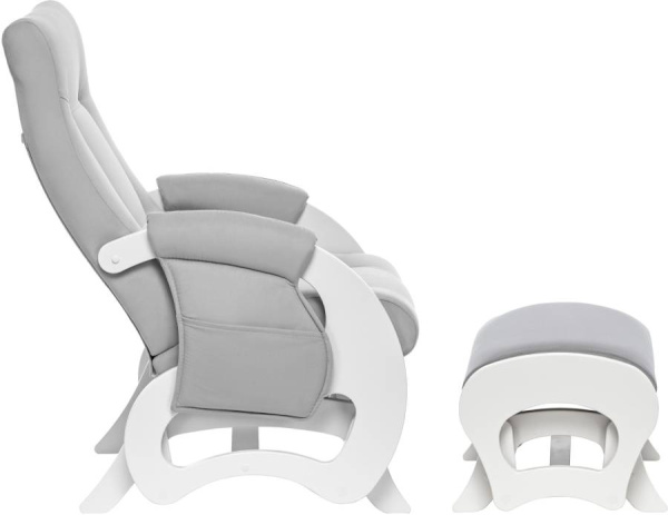 Комплект для кормления Кресло-глайдер Milli Ария и пуф (молочный дуб, ткань V51)