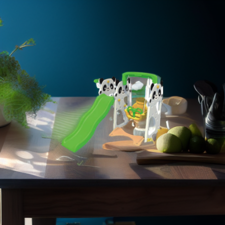 Горка с качелями ПАНДЫ Family