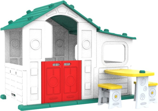 Домик игровой с пристройкой со столиком и стульчиками ТОМО Toy Monarch