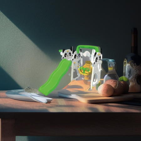 Горка с качелями ПАНДЫ Family