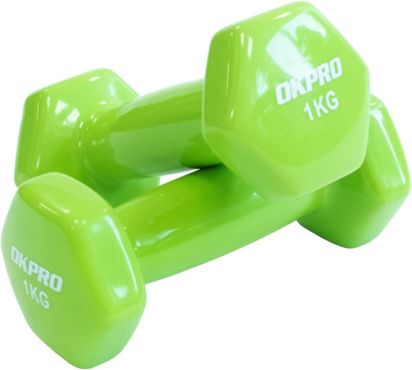 Гантель виниловая 1 кг для групповых программ OKPRO