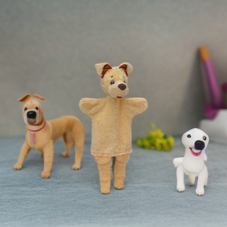 Кукла на руку ПЕСИК бежевый Moravska Ustrenda Brno