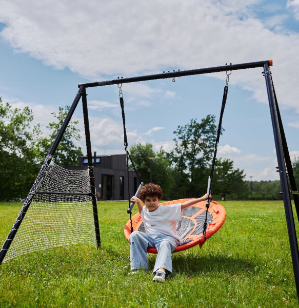 Качели уличные с воротами UNIX Line 100 см Orange