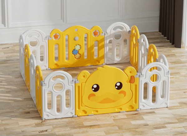 Детский манеж-ограждение Утенок желтый/белый Pituso