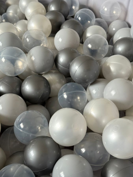 Шарики для сухого бассейна 7 см, 150 штук 4 цвета серые