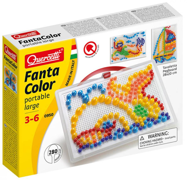 Мозаика FantaColor portable 10, 15, 20 мм 280 деталей Quercetti