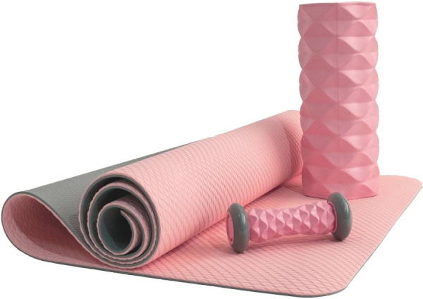 Коврик для йоги 173х51х0,6 см TPE розовый IronMaster
