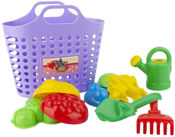 Песочный набор Королевский с корзинкой 9 предметов СТРОМ
